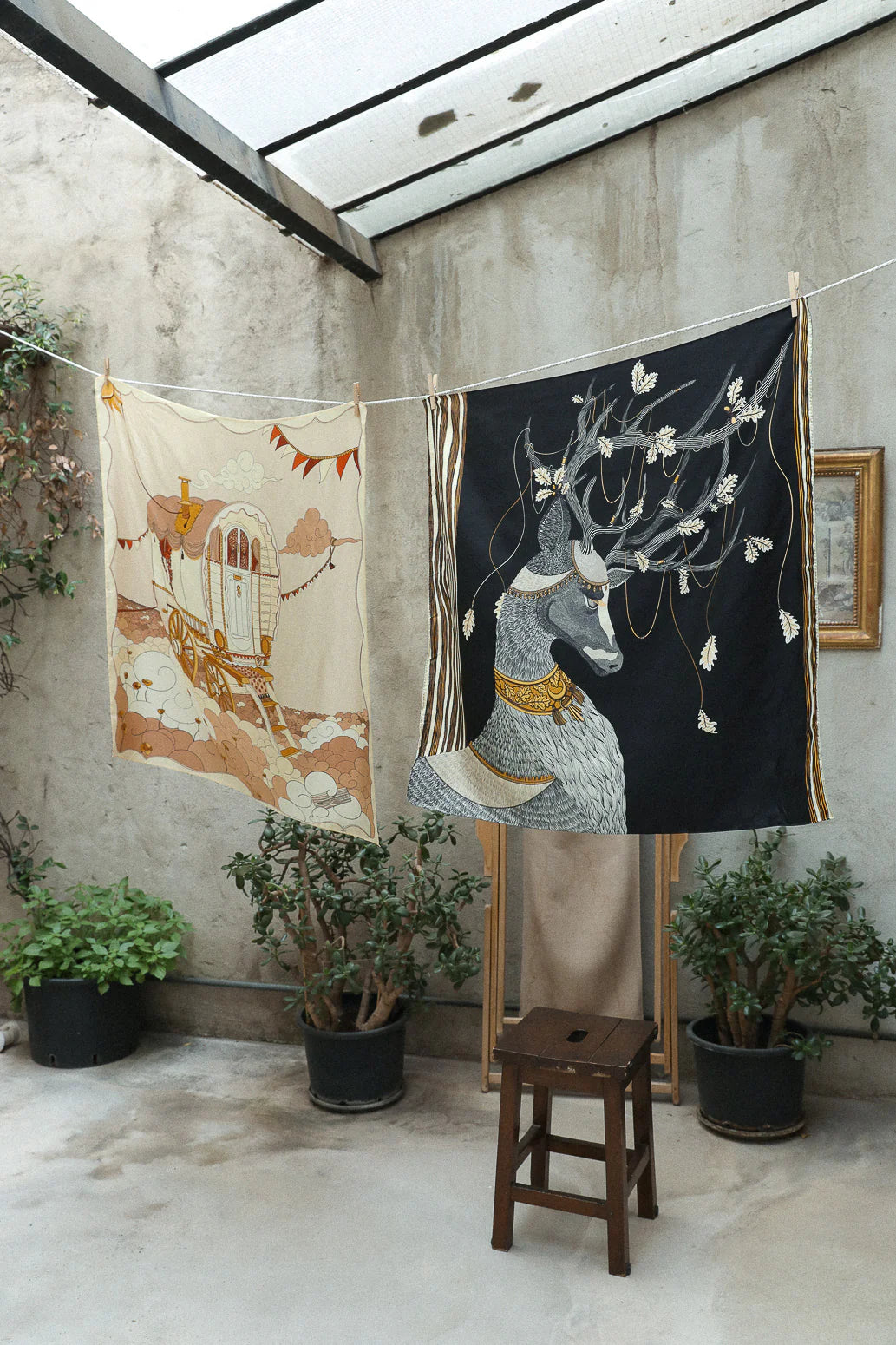 Année carre de soie 110cm Adresse Inconnue La Roulotte neutre