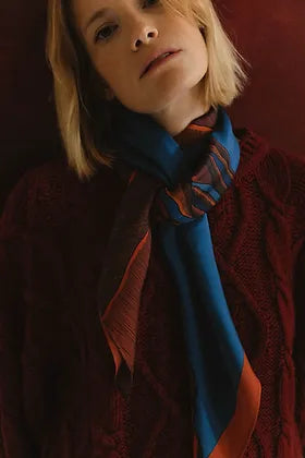 Z | Année foulard en soie Volcan / Feu rougeoyant