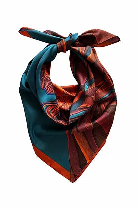 Z | Année foulard en soie Volcan / Feu rougeoyant