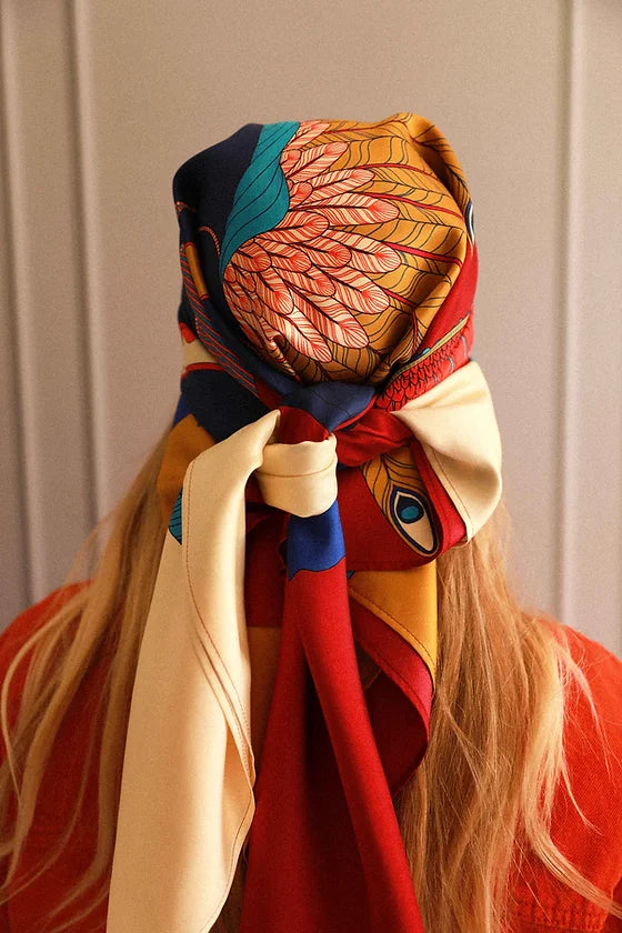 Z | Année foulard en soie Carrousel licorne ailée