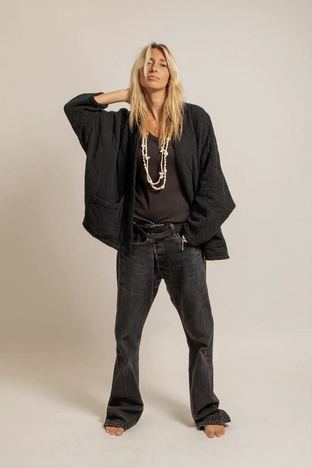 Aokyanos veste kimono Chicago noir