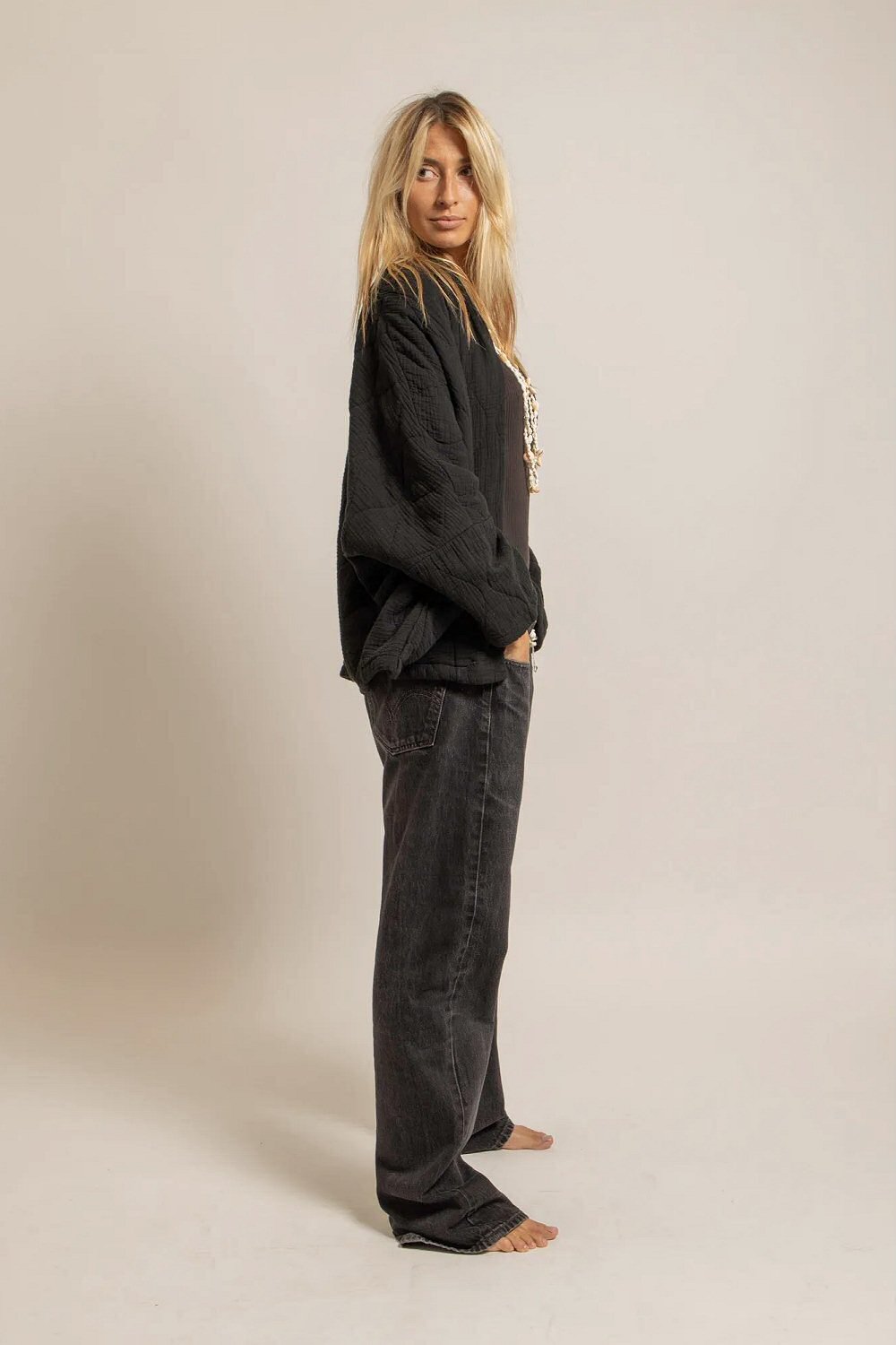 Aokyanos veste kimono Chicago noir