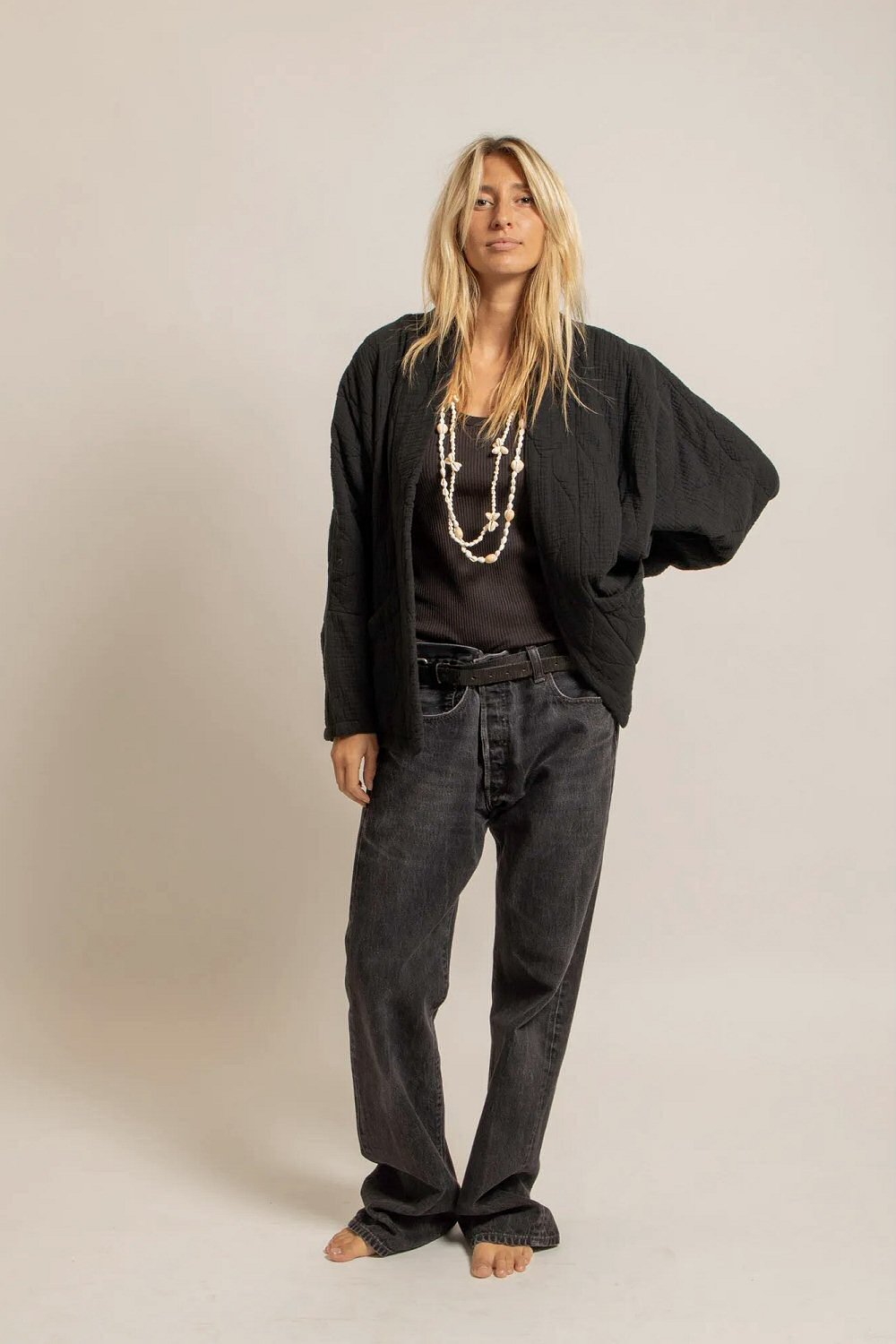 Aokyanos veste kimono Chicago noir