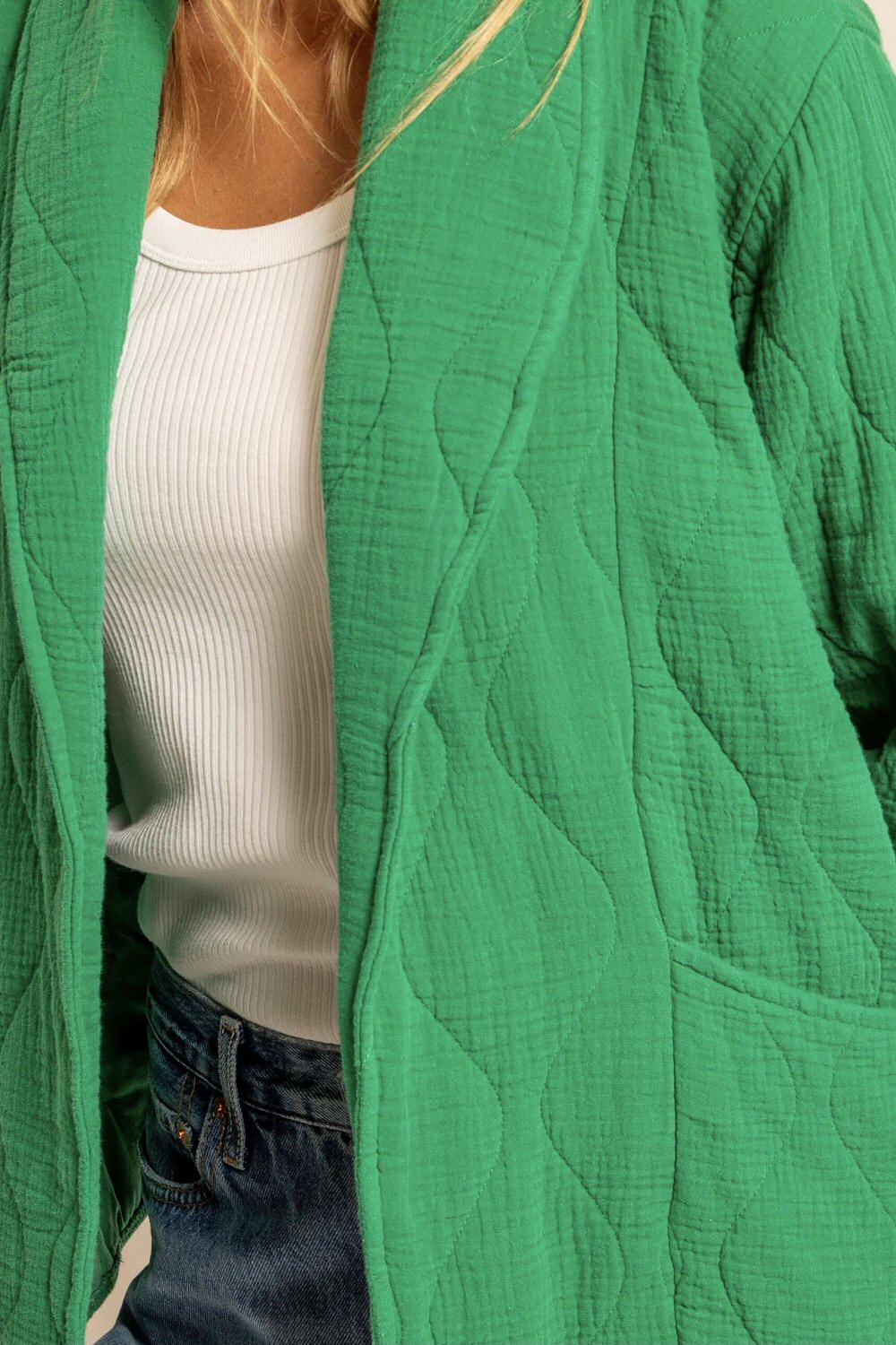 Aokyanos veste kimono Cuba vert flash