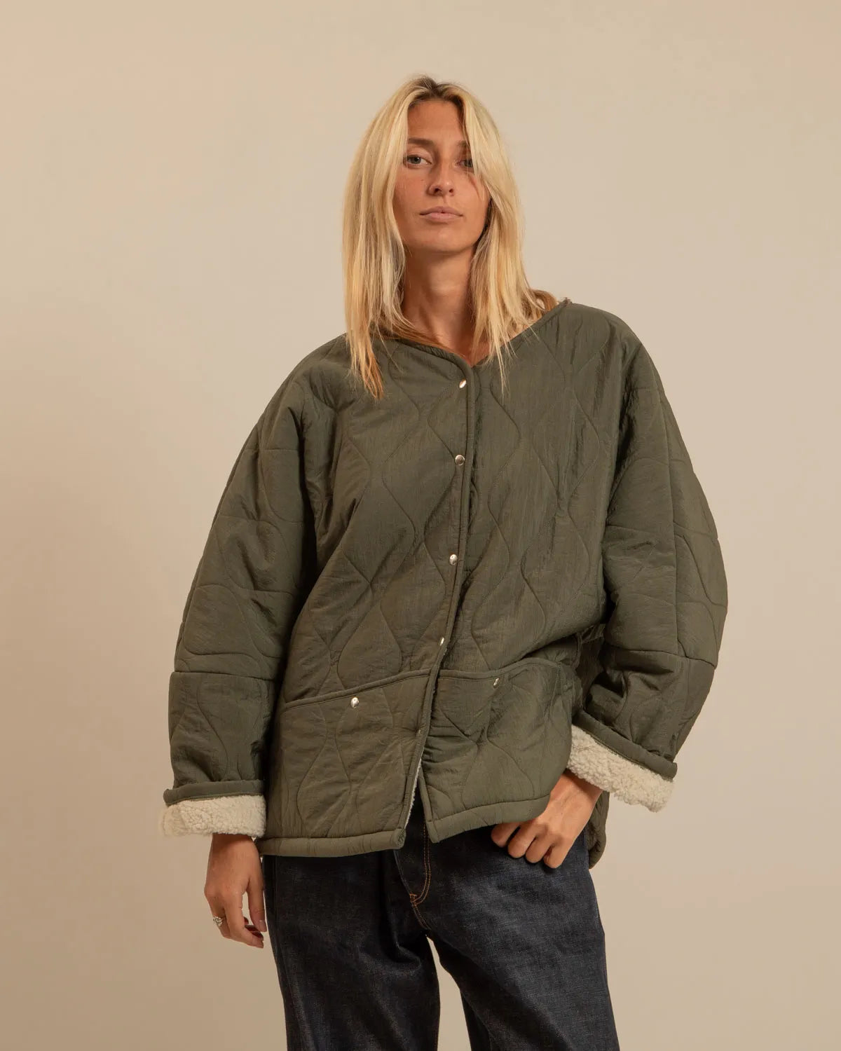 Aokyanos veste Indianapolis kaki moumoute sherpa