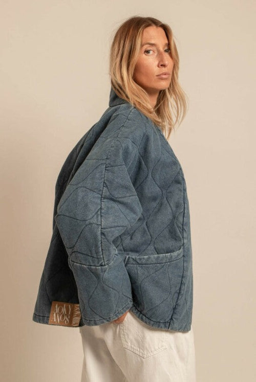 Aokyanos veste kimono Chicago Denim bleu