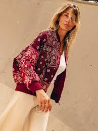 Aokyanos veste bombers Daytona Patch bordeaux