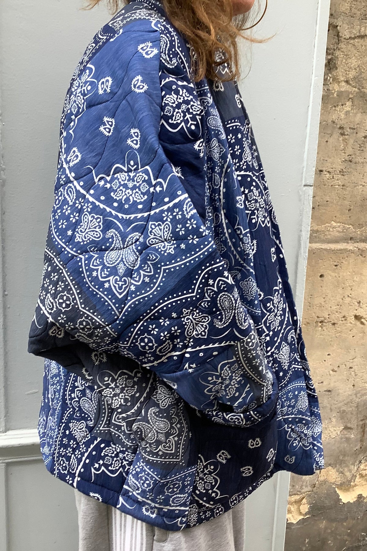 Aokyanos veste kimono Chicago Patch navy
