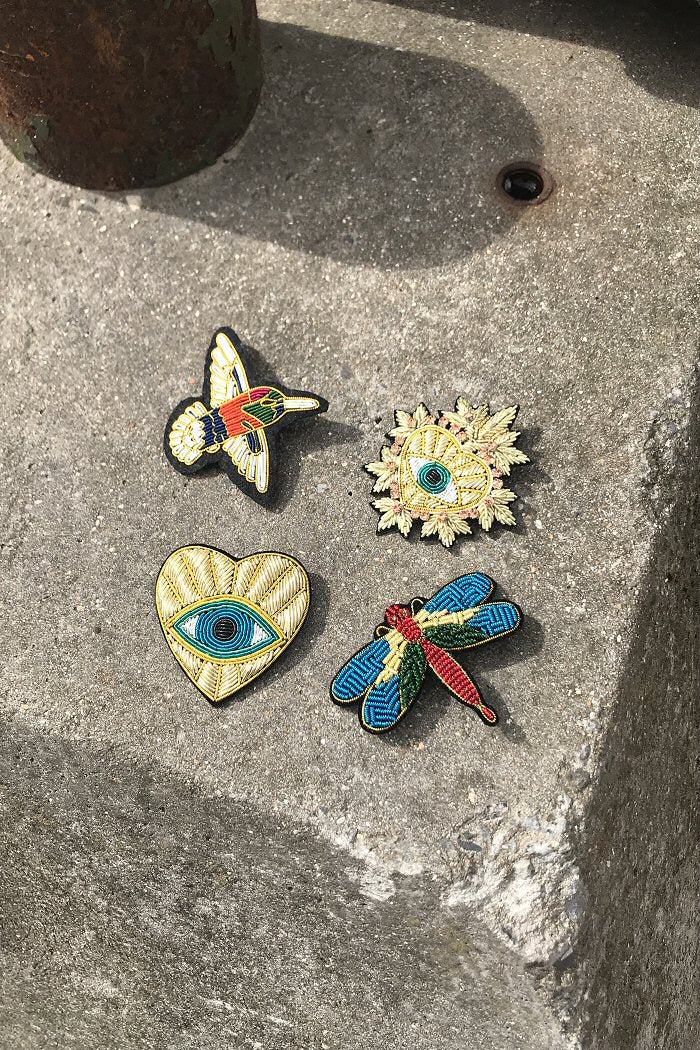 Bali Temples Hummingbird brooch