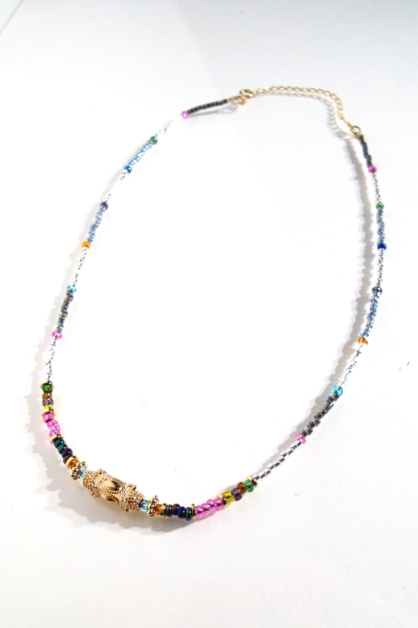 Z | Bali Temples Collier Candy Cartouche perles rainbow beads