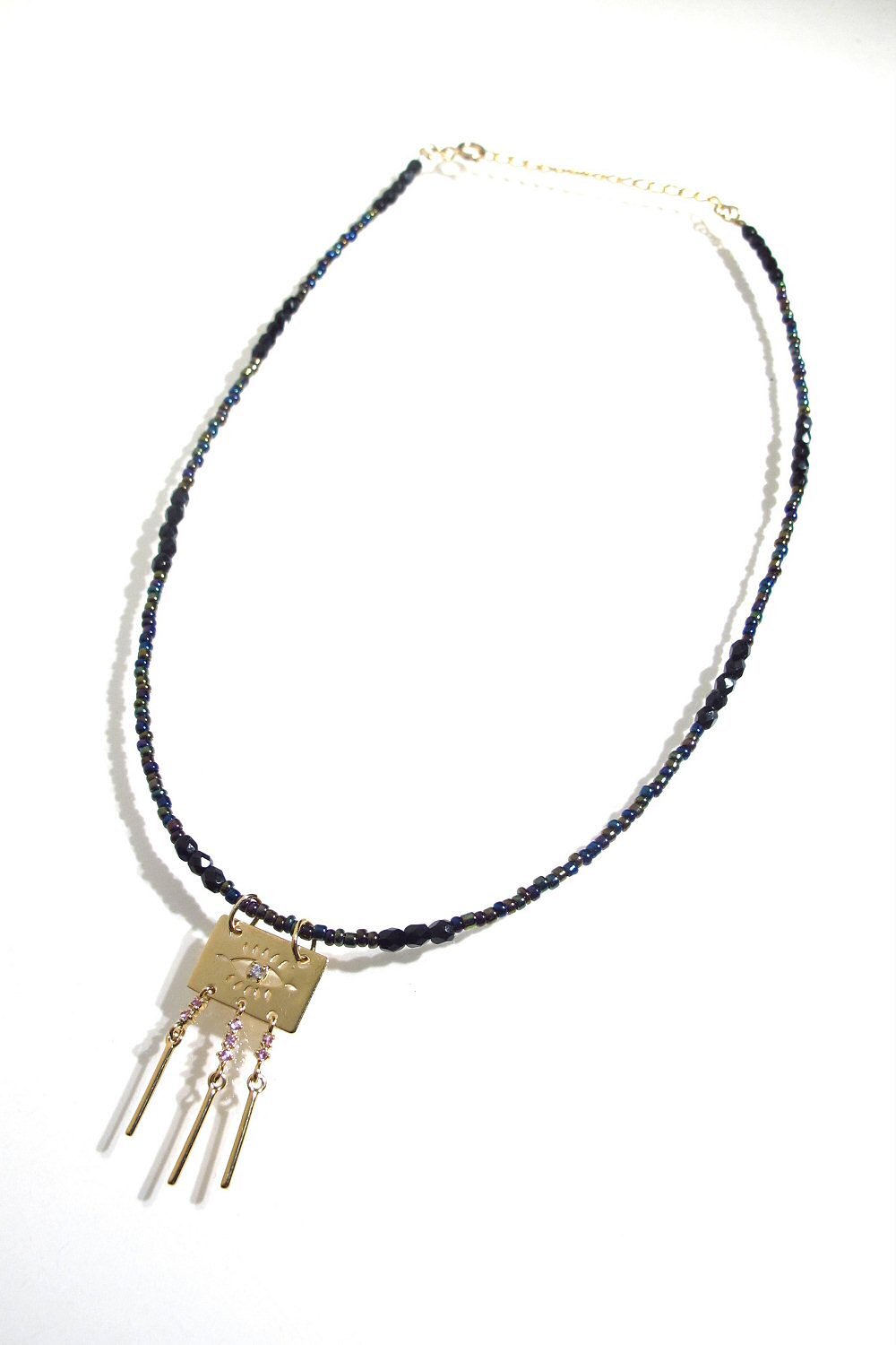 Bali Temples necklace Candy Eye Drops *black beads