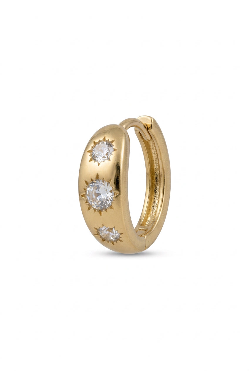 Bali Temples Huggie 12 Stars Strass Clear