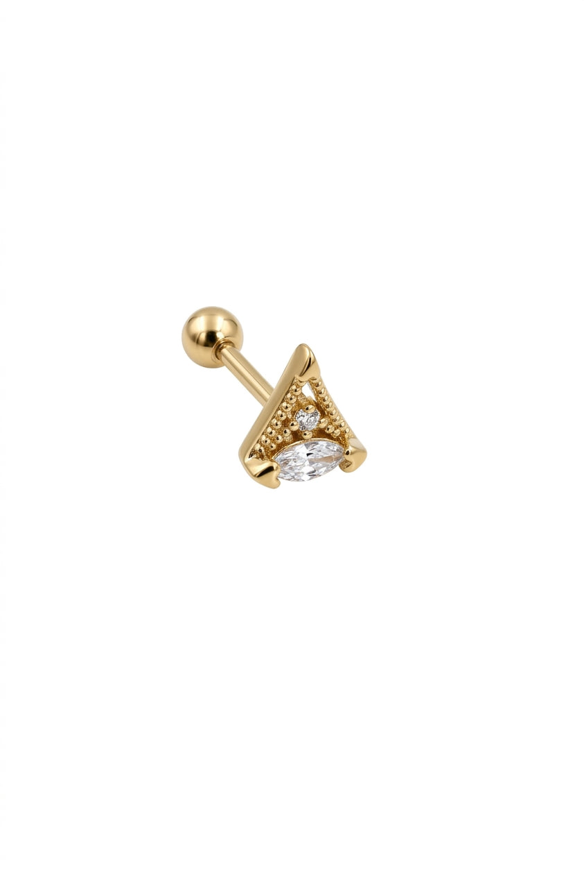 Bali Temples piercing Triangle Marquise