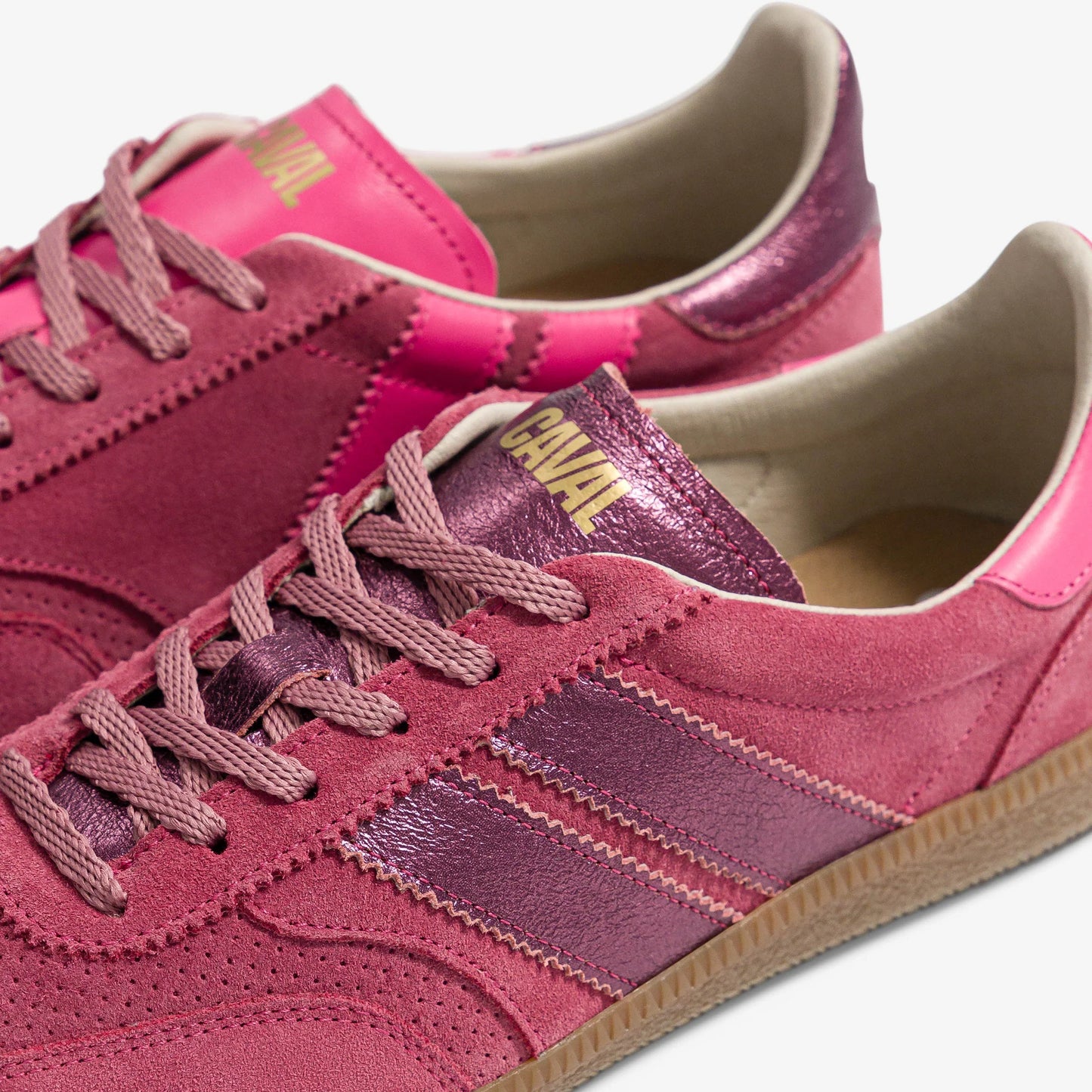 Caval baskets asymetriques rose Metallic Bambino