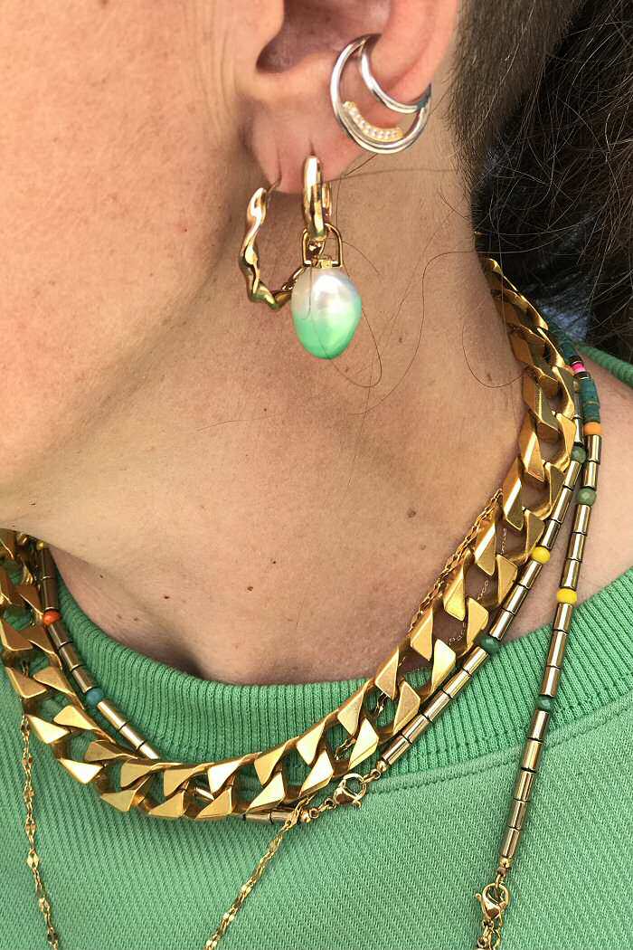 Z | Bali Temples Huggie Ellipse pure gold