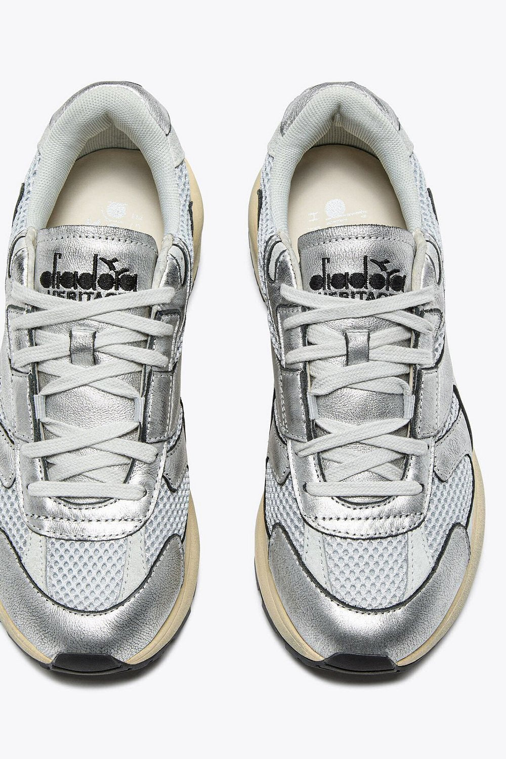 Diadora baskets Mercury Elite silver used argenté