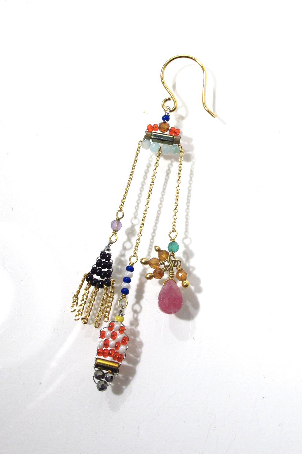 Fourbi de Capucine boucle solo Mobile Trio Chaînette rhodocrosite