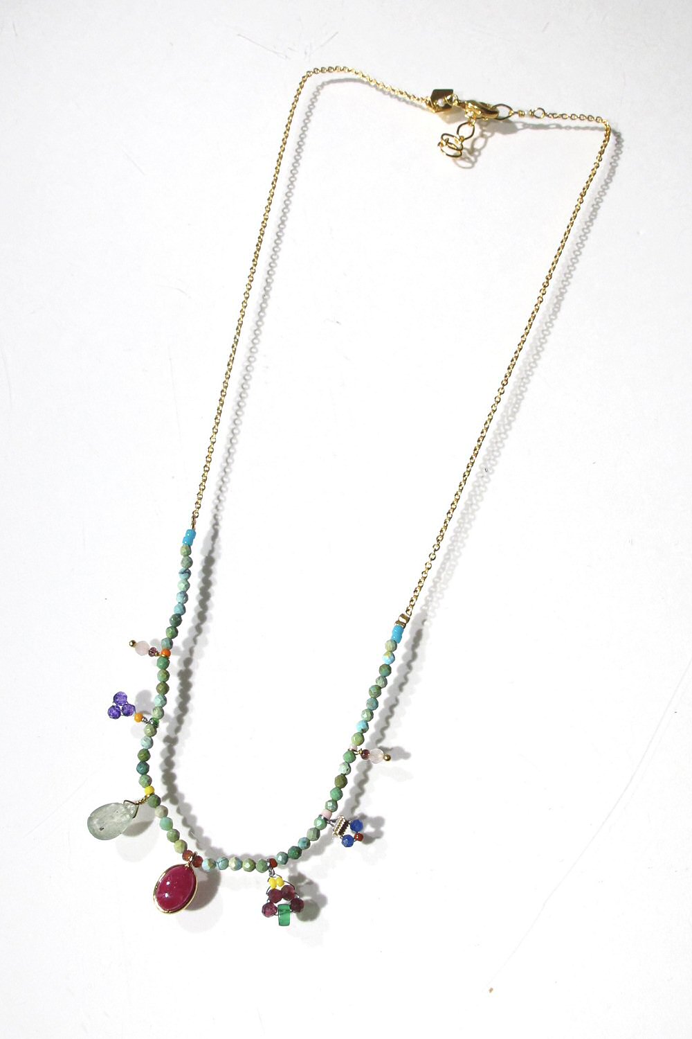 Z | Fourbi de Capucine collier Light Turquoise pierres fines beads