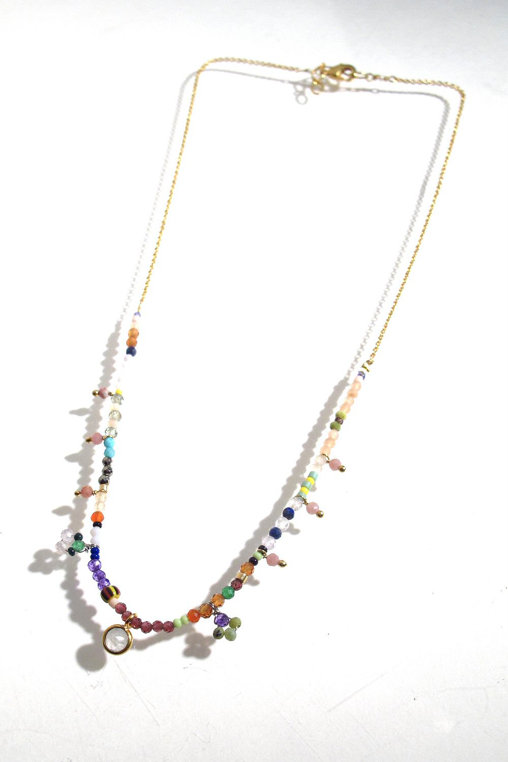 XX | Fourbi de Capucine collier Pastels pierres fines beads