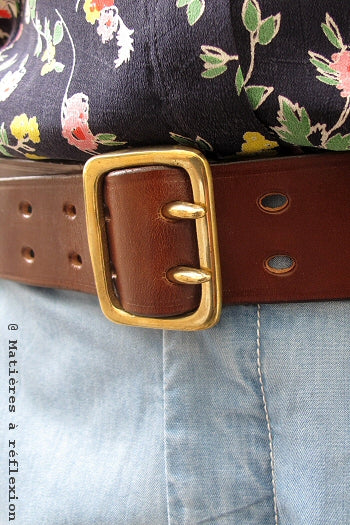 Hardy & Parsons Sam Browne brown leather belt