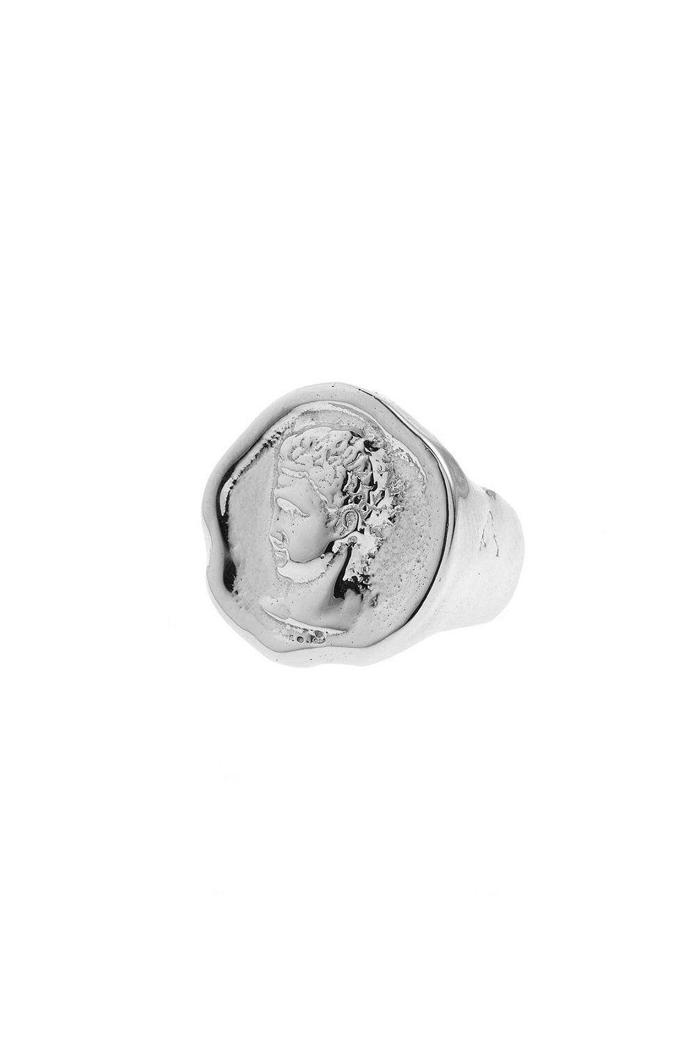 Hermina Athens bague chevalière Hermès silver