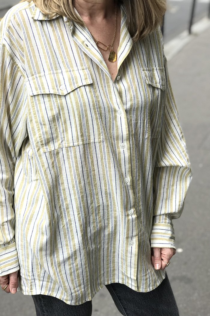 Laurence Bras Seberg yellow stripes shirt