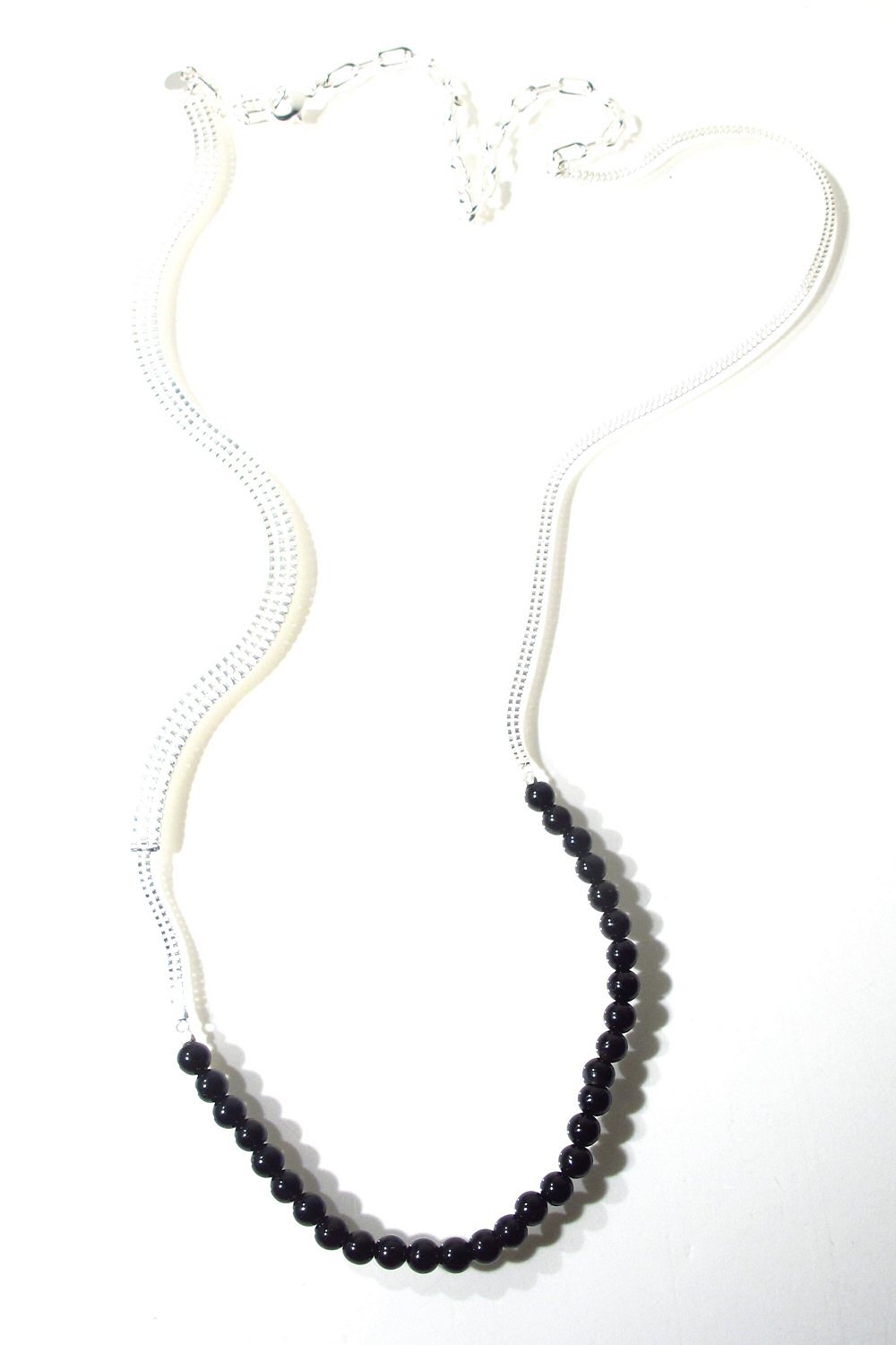 Laurence Soulat Paris bracelet chaîne fluide Skin Onyx beads