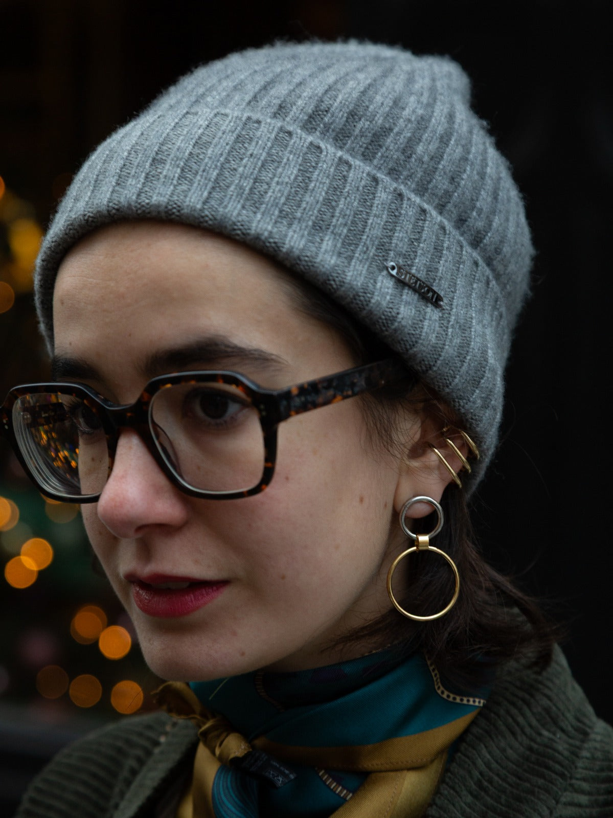 Stetson bonnet Beanie cashmere gris