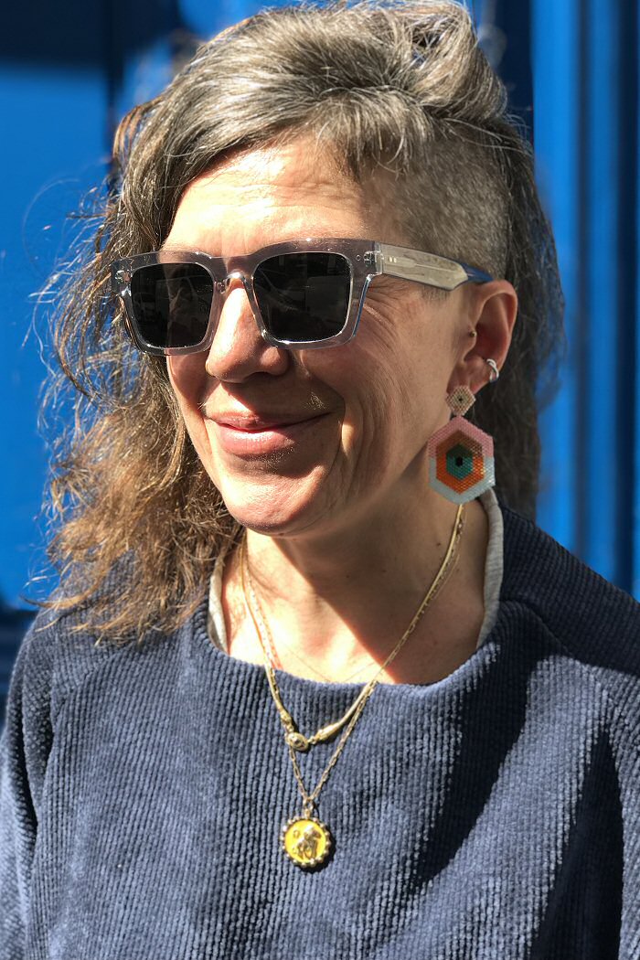 Z | Bocanegra boucle Hexa ciel/pink