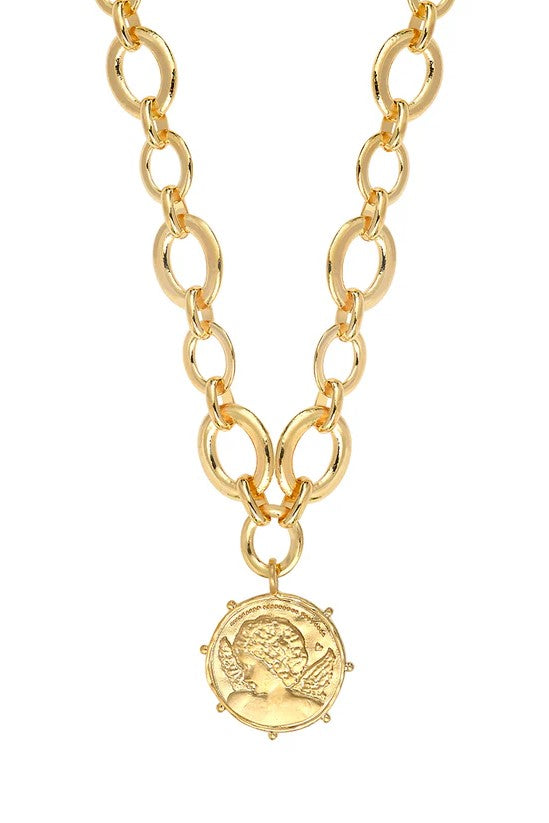 Louise Hendricks collier médaille Sasha ange cupidon