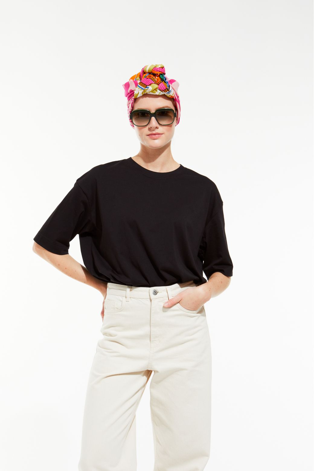 Ma Poésie cotton scarf Fusion rainbow