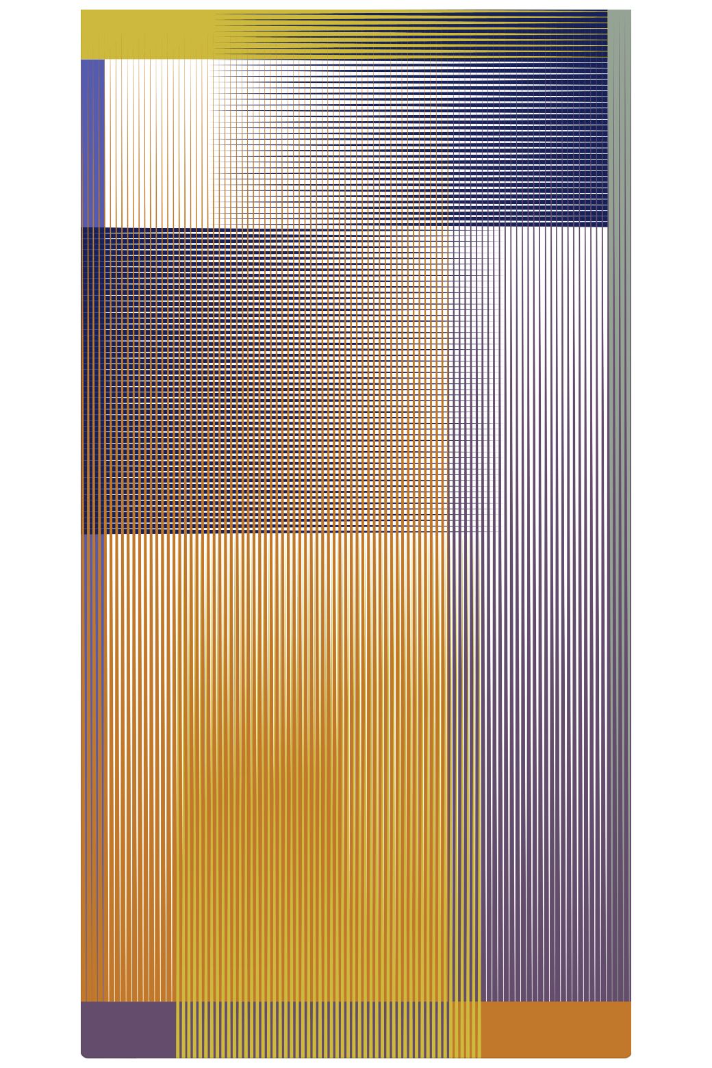 Ma Poésie foulard en laine et soie graphique Spectre passion ocre