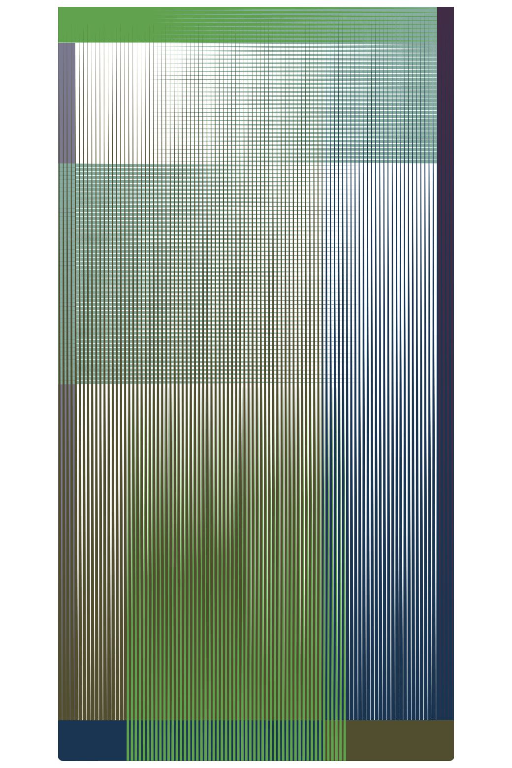 Ma Poésie foulard en laine et soie graphique Spectre vert