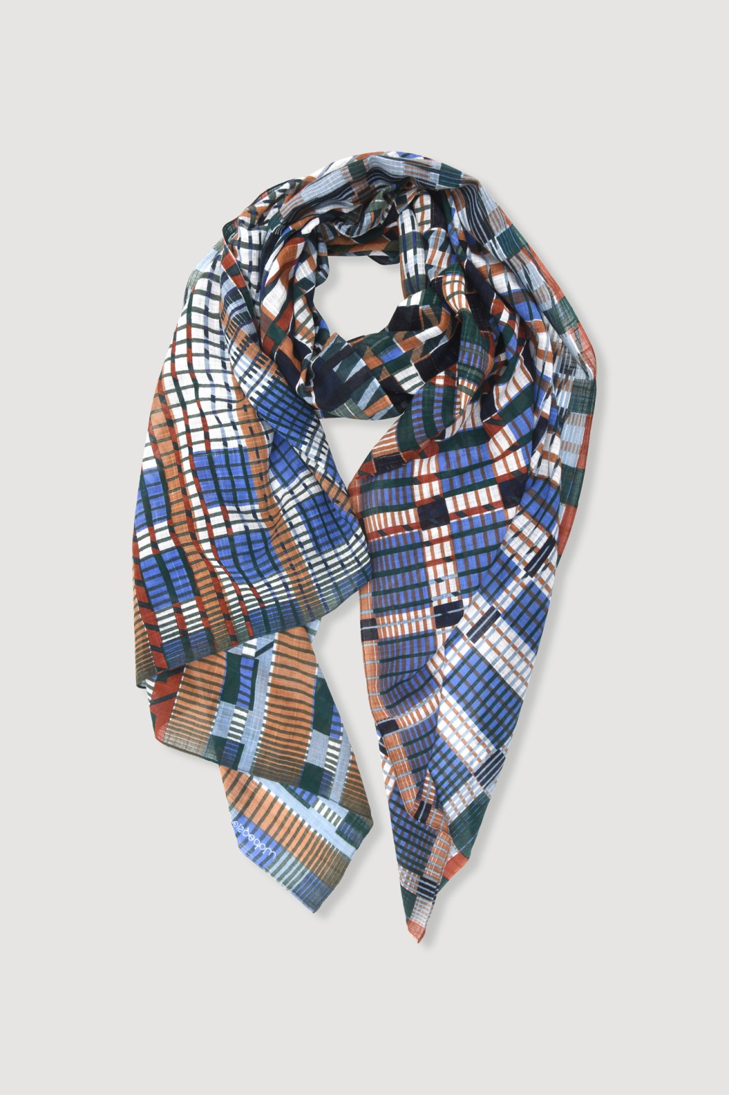 Z | Ma Poesie foulard graphique 100% coton imprime Utopie bleu