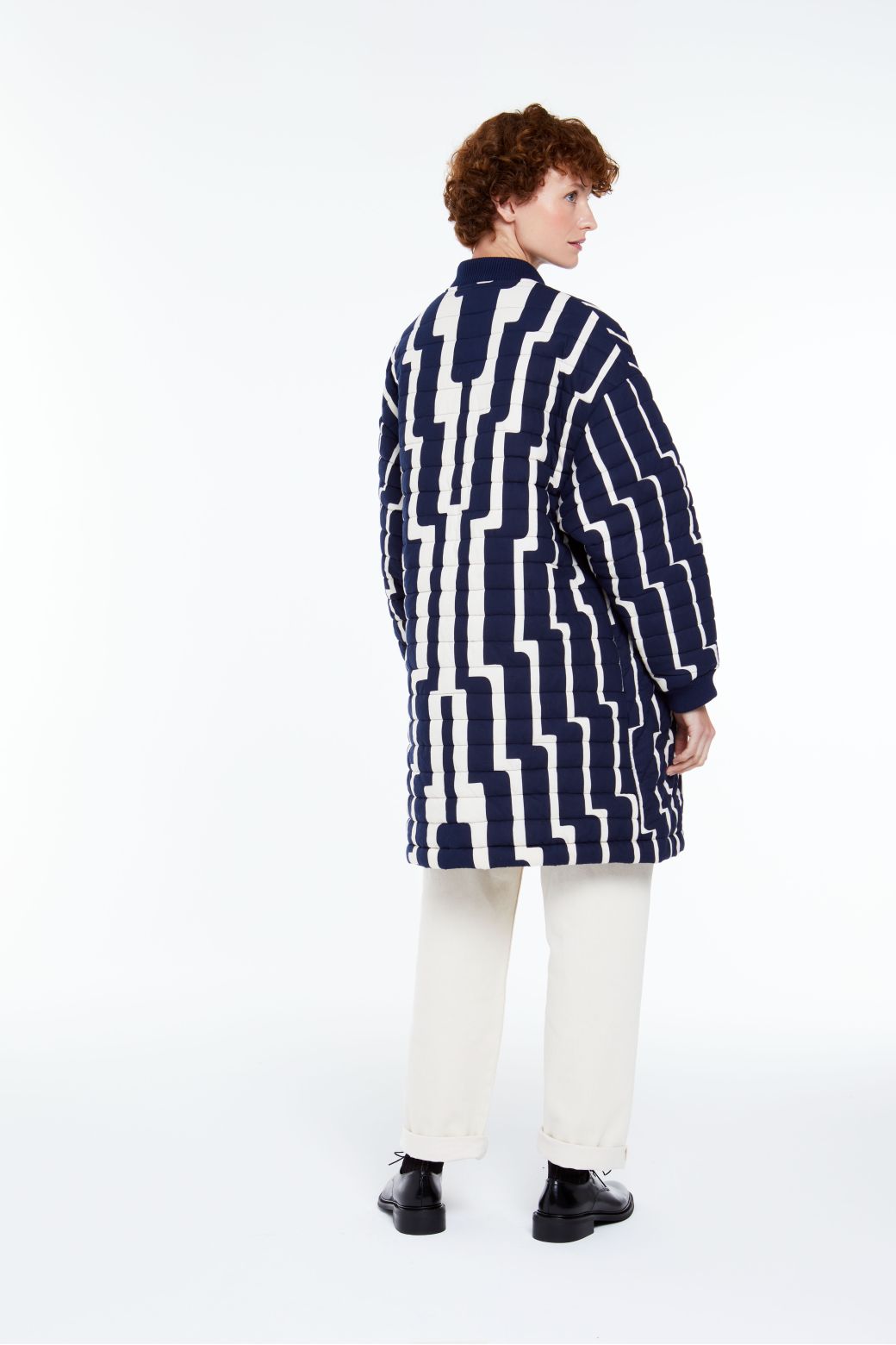 Ma Poésie padded printed coat Jim celeste