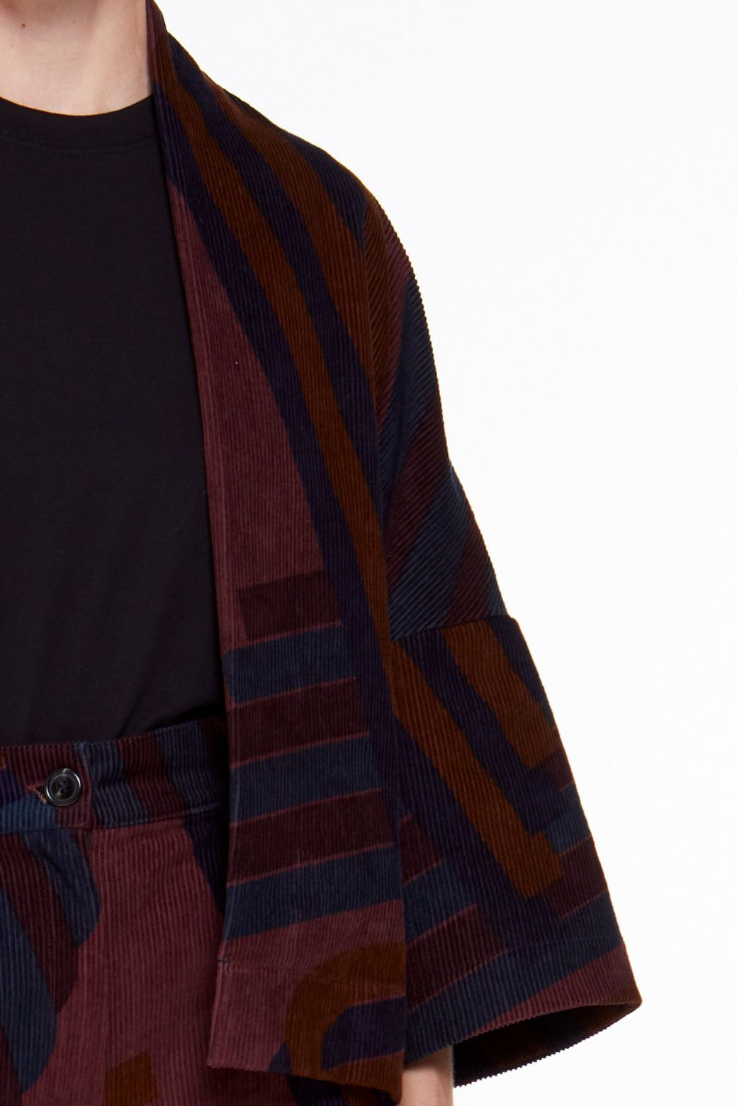 Ma Poésie veste kimono velours Ada bordeaux