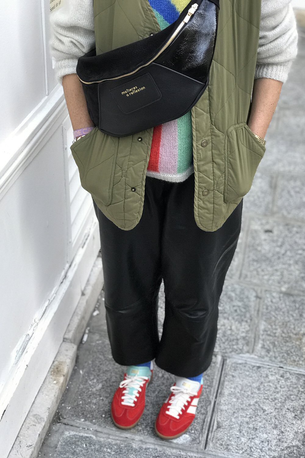 Caval baskets asymétriques Ruby mint