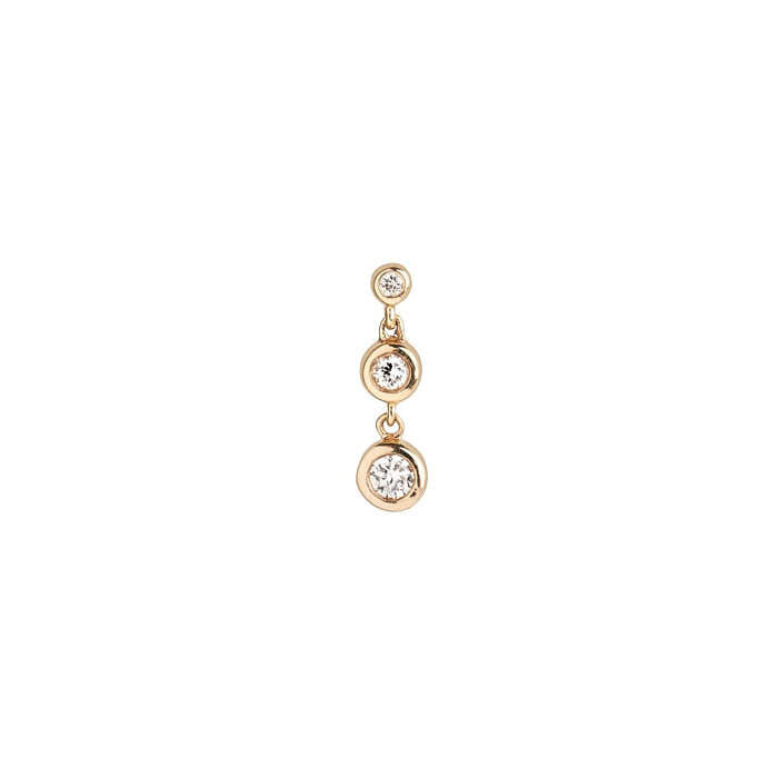 XP | Maria Black stud Chandelier 14k diamants