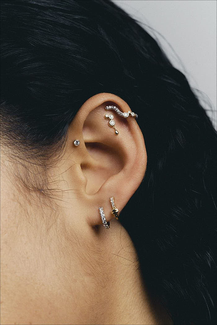 XP | Maria Black stud Royal 14k diamants