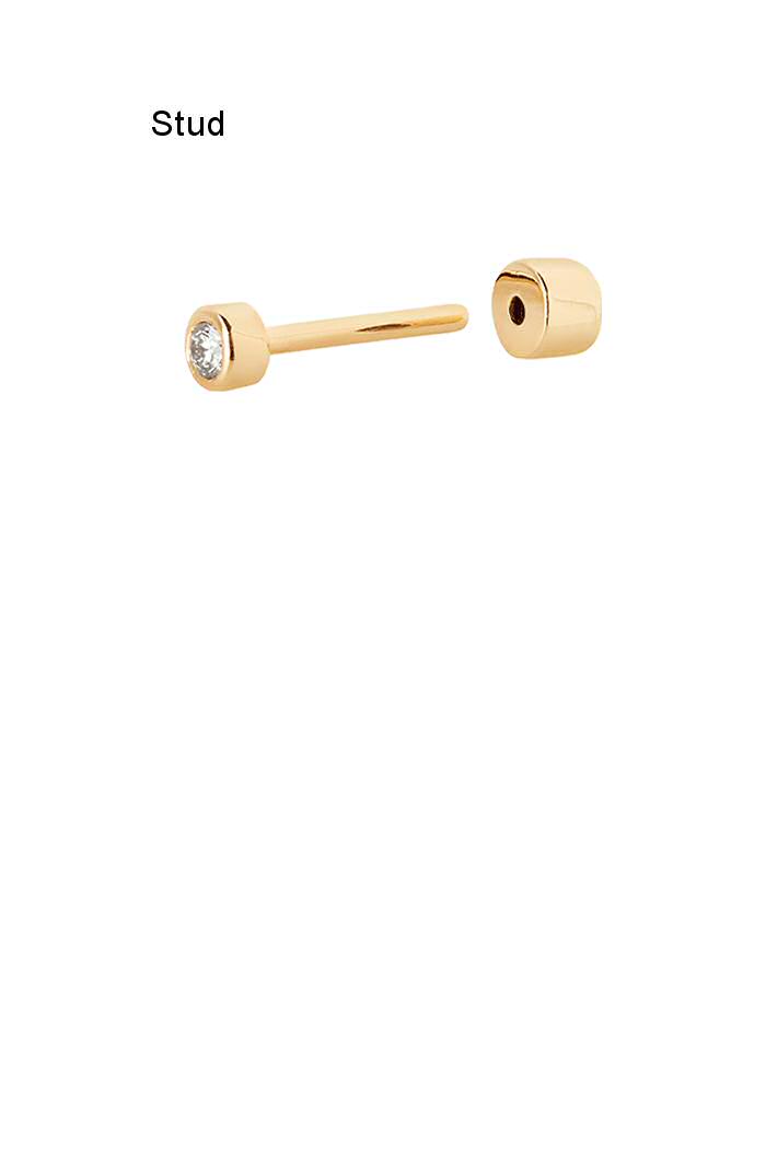 XP | Maria Black Diamond Star stud 14k