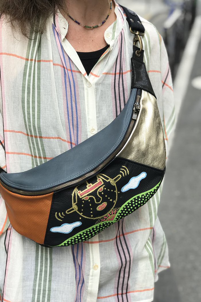 Banane Cross Maxi leather C37 with outsider artist Maurice