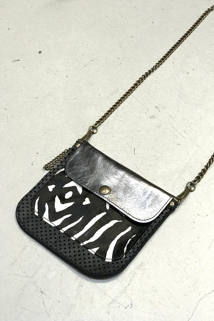 Pochette Square cuir Zebra