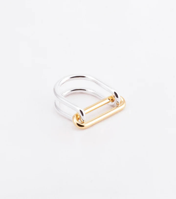 Mayrena bague maillon L'Insolite argent gold