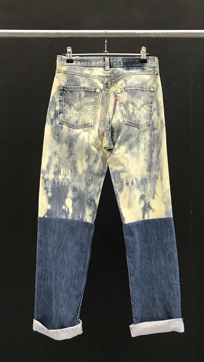 Mirco Gaspari jeans vintage upcyclé bleached bicolore