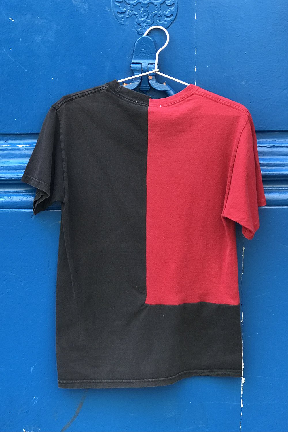 Mirco Gaspari t-shirt vintage upcyclé rouge noir