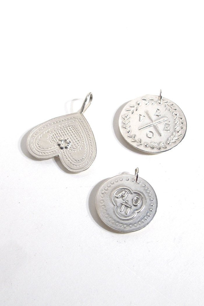 Par Coeur charm médaille Ti Amo Coeur Love argent gravé