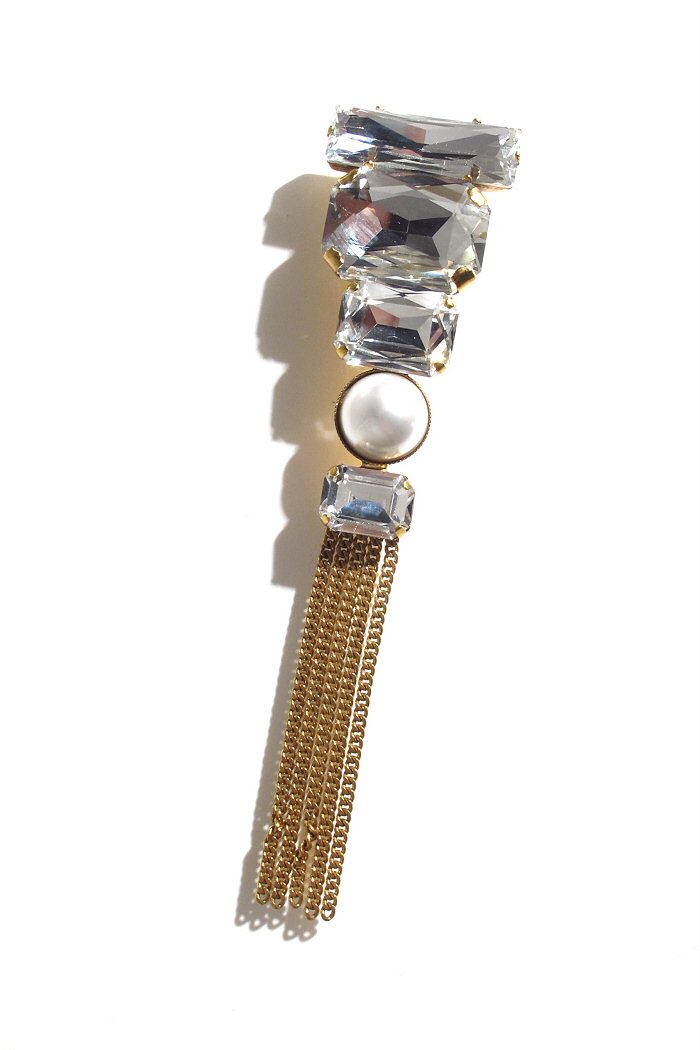 Perrine Taverniti broche Montmorency strass XL nacre