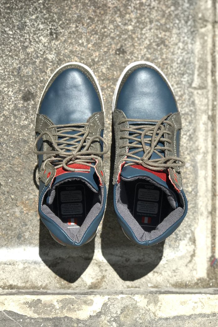 XP | Piola baskets Hi-tops bleu gris rouge