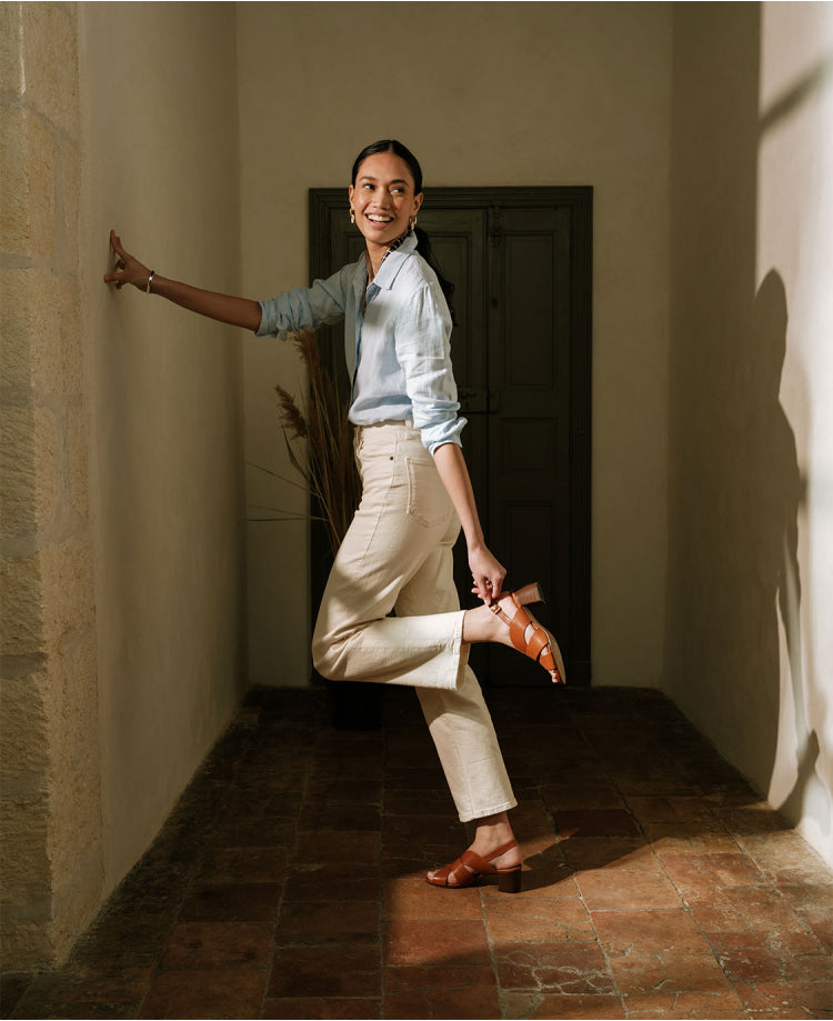 Rivecour 551 cognac leather sandals