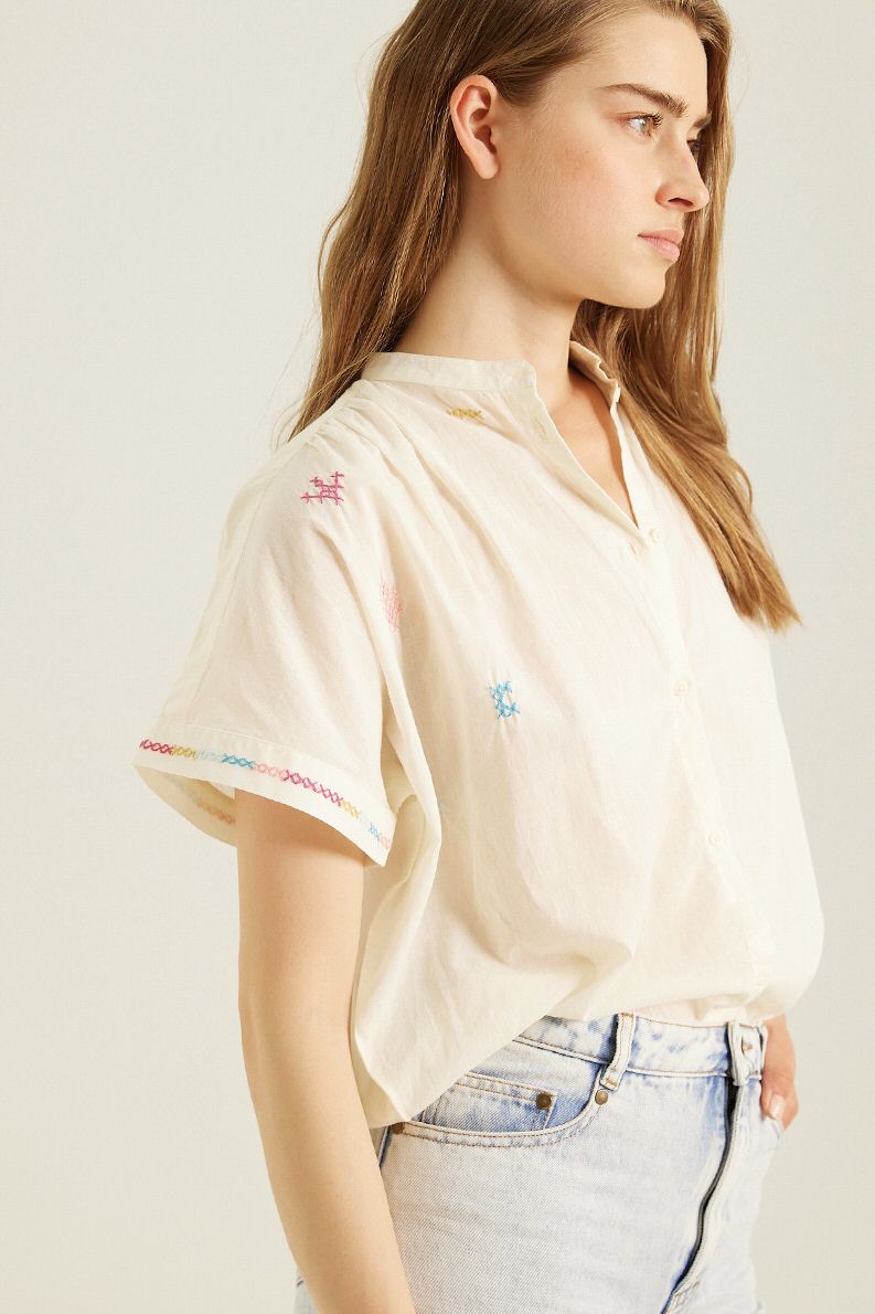 Z | Sacré Coeur top chemise ecru Maya mutlico